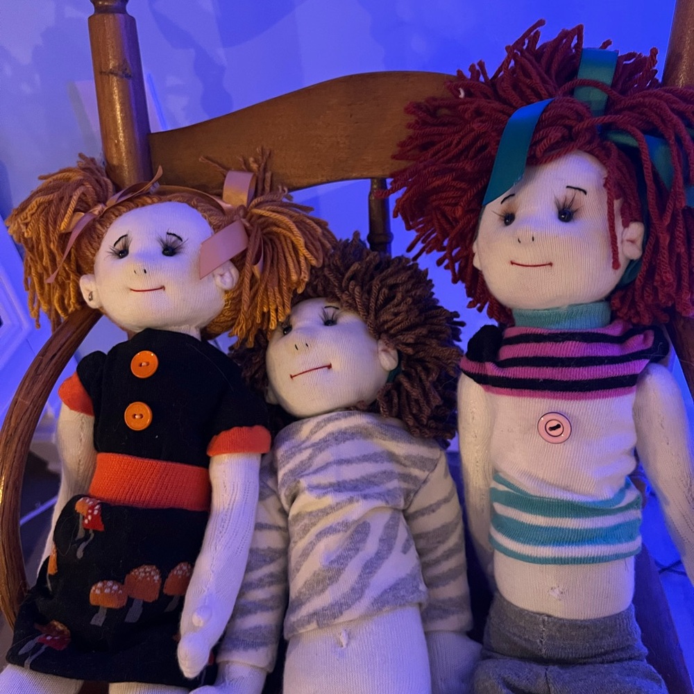 Home made sock dolls (by my aunt)